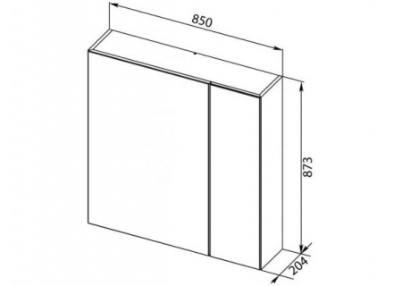 Зеркало-шкаф Aquanet Йорк 85 00202089 фото
