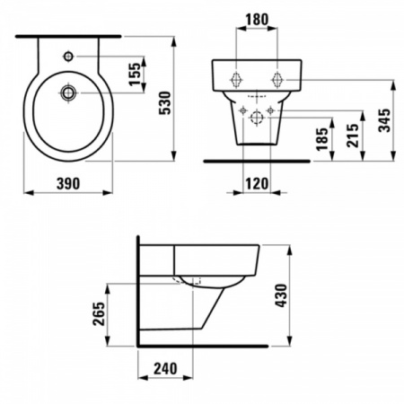 Биде подвесное Laufen Val 8.3028.1.000.302.1 фото