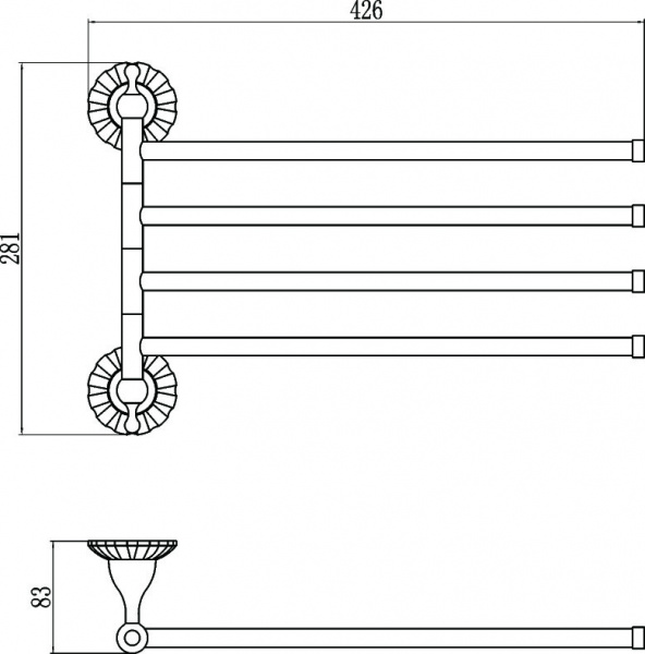 Полотенцедержатель Savol 89C S-08904C фото