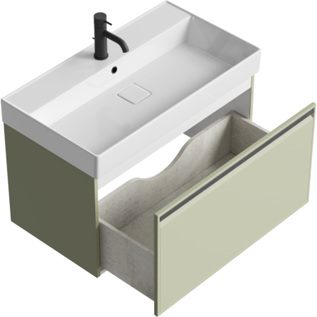 Тумба под раковину Aqwella Pure 81 PUR0108SH шалфей зеленый фото