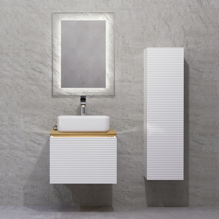 Пенал подвесной Jorno Karat Kar.04.130/P/W белый фото