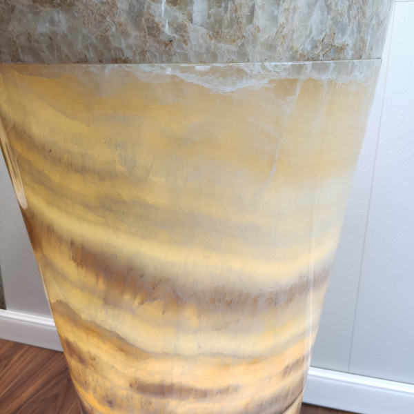 Раковина напольная из оникса Yellow ON-01343 (45*45*90) фото