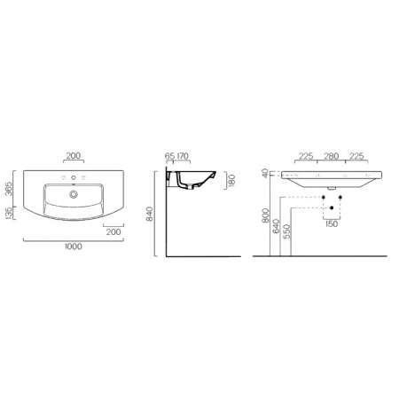 Подвесная раковина GSI Modo 7723 1 11 bi*1 фото