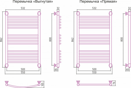 Водяной полотенцесушитель Сунержа Богема+ 80x50 05-0220-8050 фото
