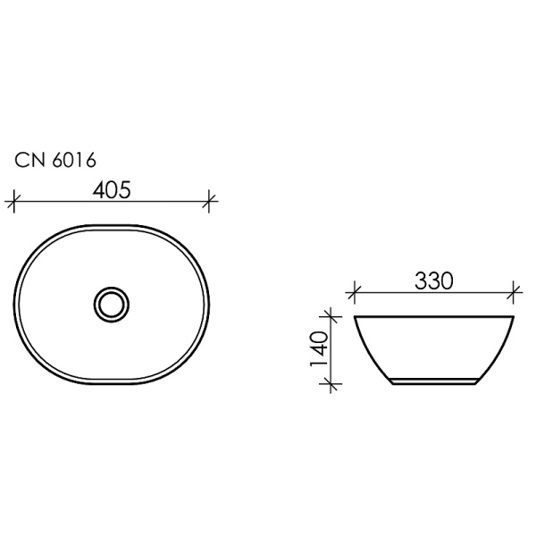 Раковина-чаша Ceramica Nova Element 41 CN6016 Белая фото