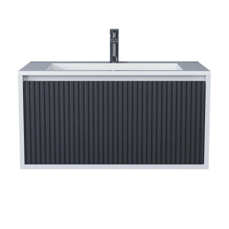 Тумба под раковину Uperwood Next 80 3930205154 белая/графит фото