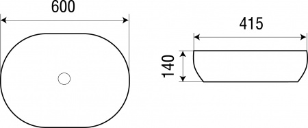 Накладная раковина WeltWasser Elbach ELBACH 2192 56х41,5 фото
