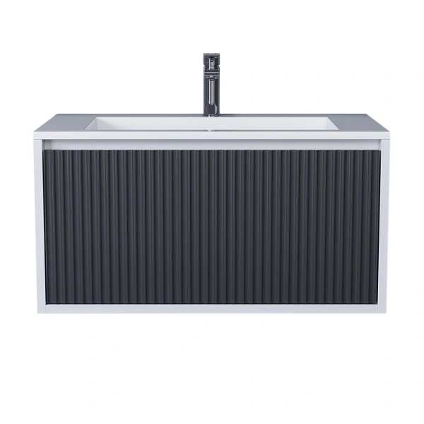 Тумба под раковину Uperwood Next 80 3930205154 белая/графит фото