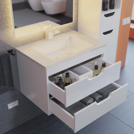 Тумба под раковину Uperwood Modul 65 2930205354 белая/графит фото