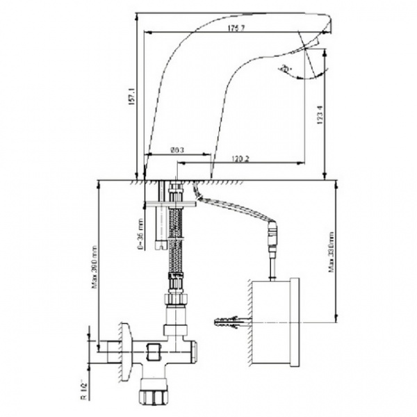 Термостат для раковины E.C.A. Photocell 102108234 фото
