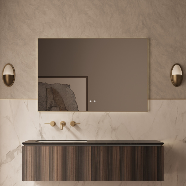 Тумба под раковину Vincea Luxe 140 VMC-4LX140WN шпон натуральный орех фото