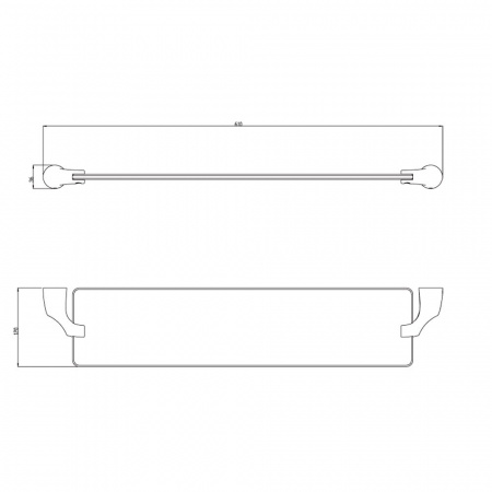 Полка стеклянная Rush Devon DE75610 фото