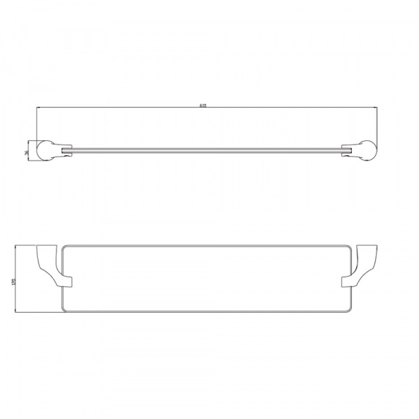 Полка стеклянная Rush Devon DE75610 фото