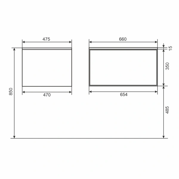 Тумба под раковину Uperwood Parma 65 3930205461 черная фото