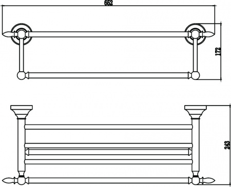 Полочка для полотенец Savol 68B S-06845B фото