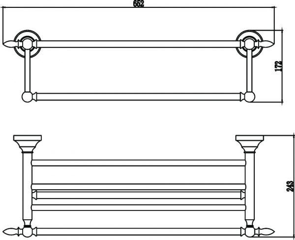 Полочка для полотенец Savol 68A S-06845A фото