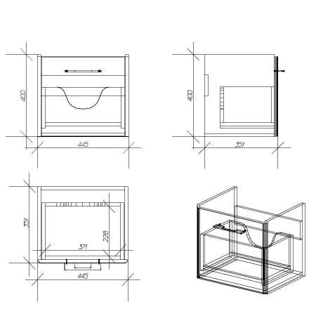 Тумба с раковиной Alvaro Banos Valencia Mini 50 8407.0300 фото