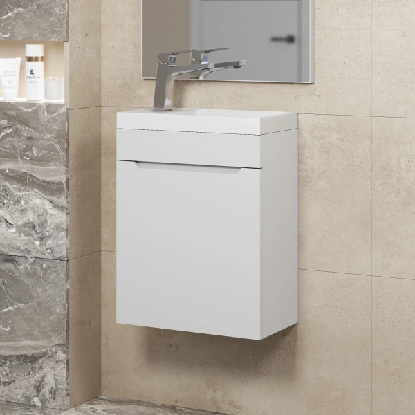 Тумба под раковину Uperwood Tanos 40 TTanos40W белая матовая фото