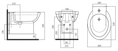 Биде подвесное Am.Pm Bliss C553411WH фото