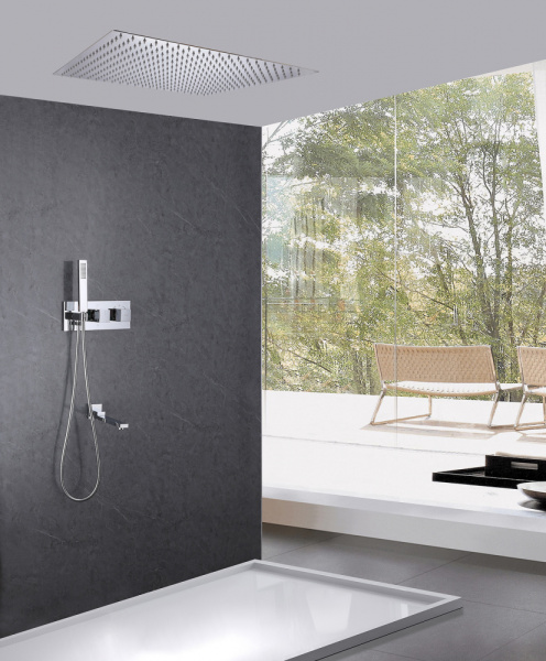 Душевая система скрытого монтажа с термостатом Abber Daheim AF8254 хром фото