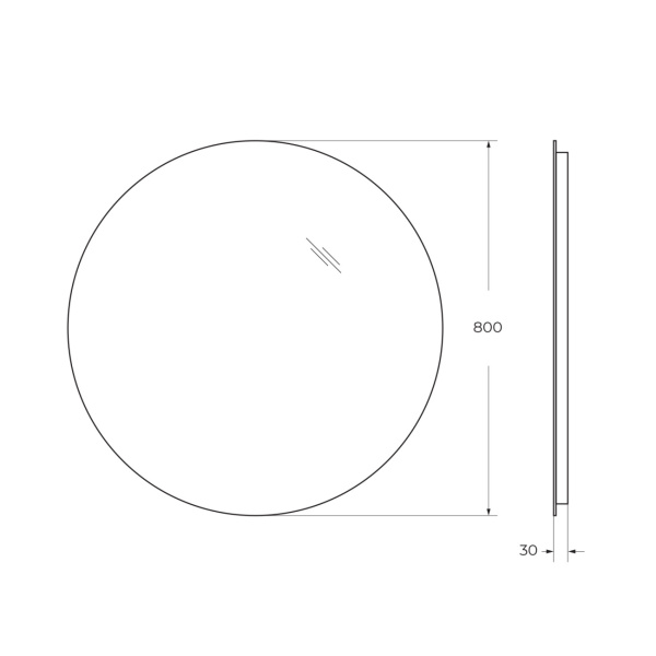 Зеркало с подсветкой BelBagno SPC-INT-800-LED 80x80 фото