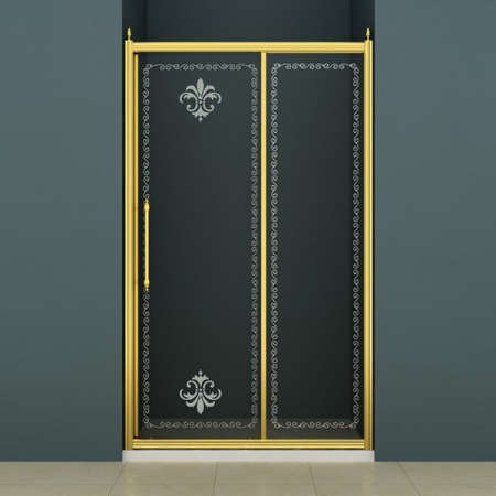 Душевая дверь Cezares Retro RETRO-BF-11-30+120-CP-G 150 см золото фото