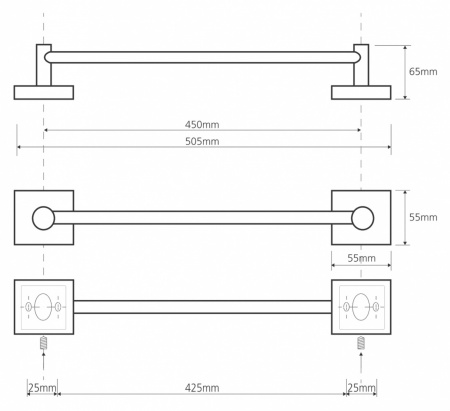 Полотенцедержатель Bemeta Beta 132104022 50 см фото