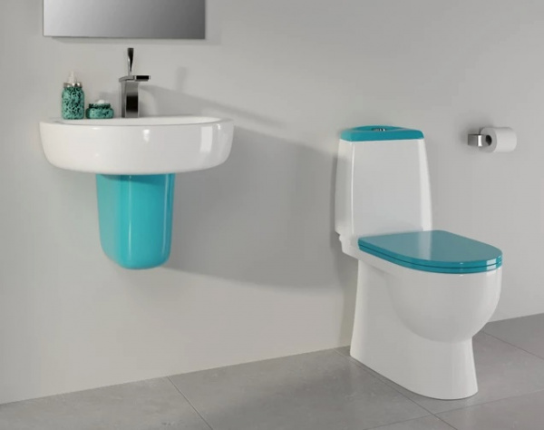 Унитаз-компакт Sanita luxe Best Color Sea с сиденьем soft close BSTSLCC08120522 фото