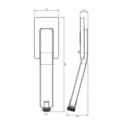 Душевая лейка Omnires Jimjim JIMJIM-RBL черный фото