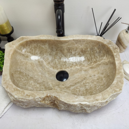 Накладная раковина из оникса Erozy Yellow EO-00728 (56*37*15см) фото