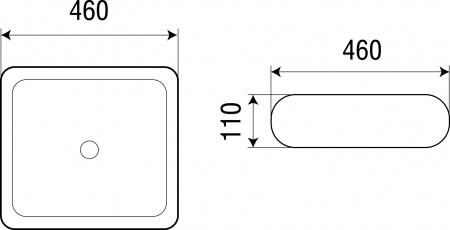 Накладная раковина WeltWasser Elbach ELBACH 3061 45х46 фото