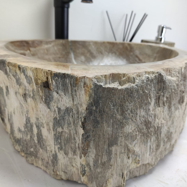 Накладная раковина из окаменелого дерева Fossil Basin OD-00433 (47*38*15) фото