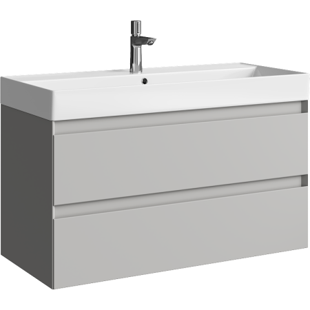 Тумба под раковину Aqwella Geometria 100 GE01102ST серый туман фото