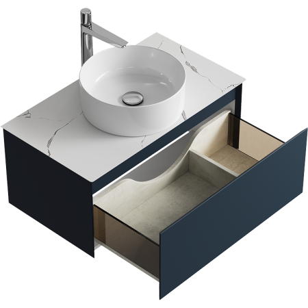 Тумба под накладную раковину Aqwella Geometria 80 GE01081GRM серая фото