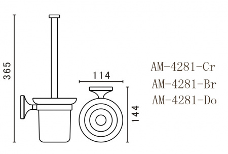 Ершик для унитаза Art&Max Bohemia AM-E-4281-Do золото фото
