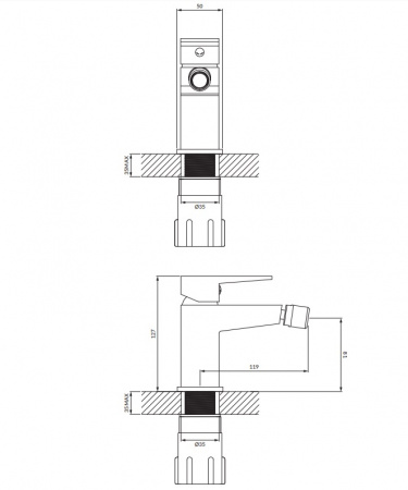 Cмеситель для биде Omnires Fresh FR7120CR фото