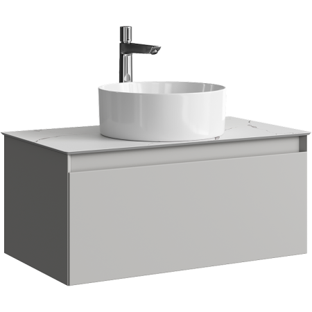 Тумба под накладную раковину Aqwella Geometria 80 GE01081ST серый туман фото