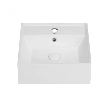 Раковина полувстраиваемая Abber Rechteck AC2208 41x41 белая фото