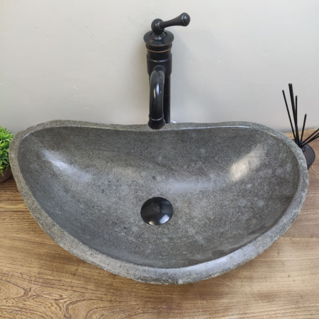 Накладная раковина из речного камня RS01144 (57*33*15) A2 фото