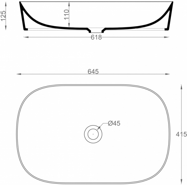 Накладная раковина Artceram Ghost GHL002 15 00 grigio oliva фото