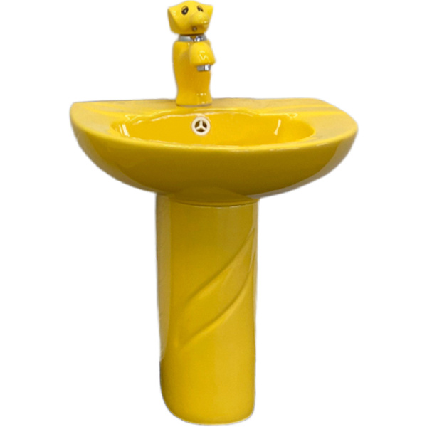 Детская раковина со смесителем Comforty 00-00008372 желтая фото