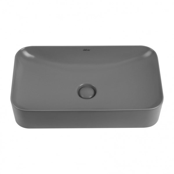 Накладная раковина Abber Rechteck AC2204MG 60x35 серая матовая фото