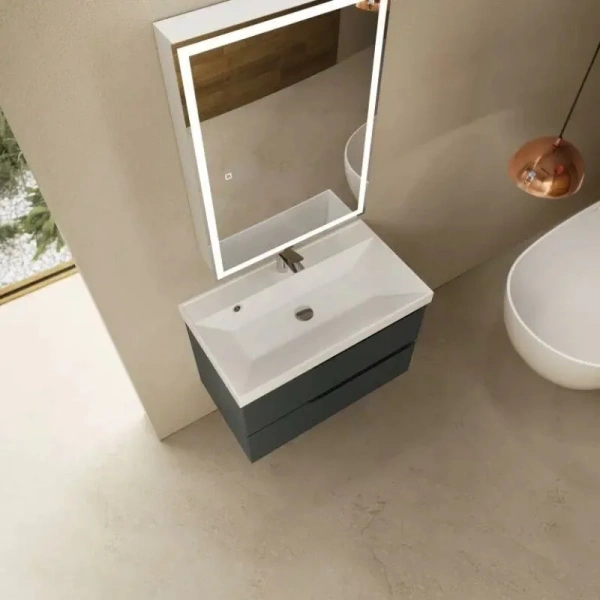 Тумба под раковину Aquame S3 AQM900380GM 80 см, антрацит фото