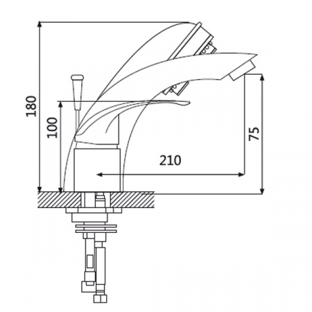 Смеситель на борт ванны Oute T05 T0506 фото