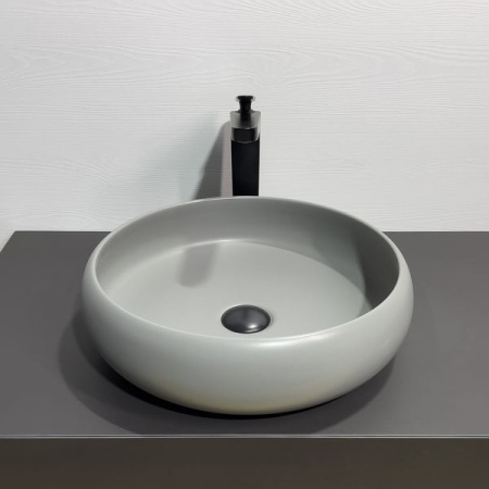 Накладная раковина Comforty 114MH 00-00012229 41x41 светло-серая матовая фото