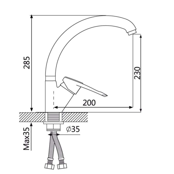 Смеситель для кухни Oute T08 T0813B фото