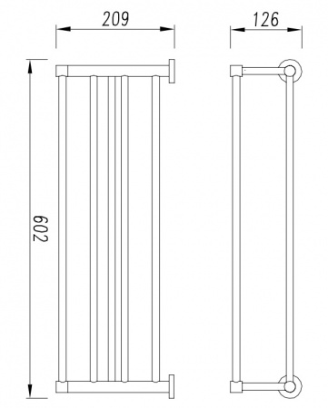 Полочка для полотенец Omnires Modern Project MP60920CR хром фото