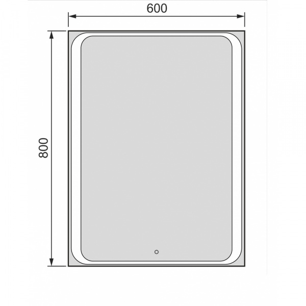 Зеркало с подсветкой Jorno Modul Mоl.02.60/W 60 см фото