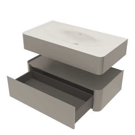 Тумба под раковину Vincea Caprice 120 VMC-4CA100MLG светло-серая матовая фото