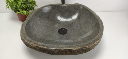 Накладная раковина из речного камня RS0798 (51*51*15) фото